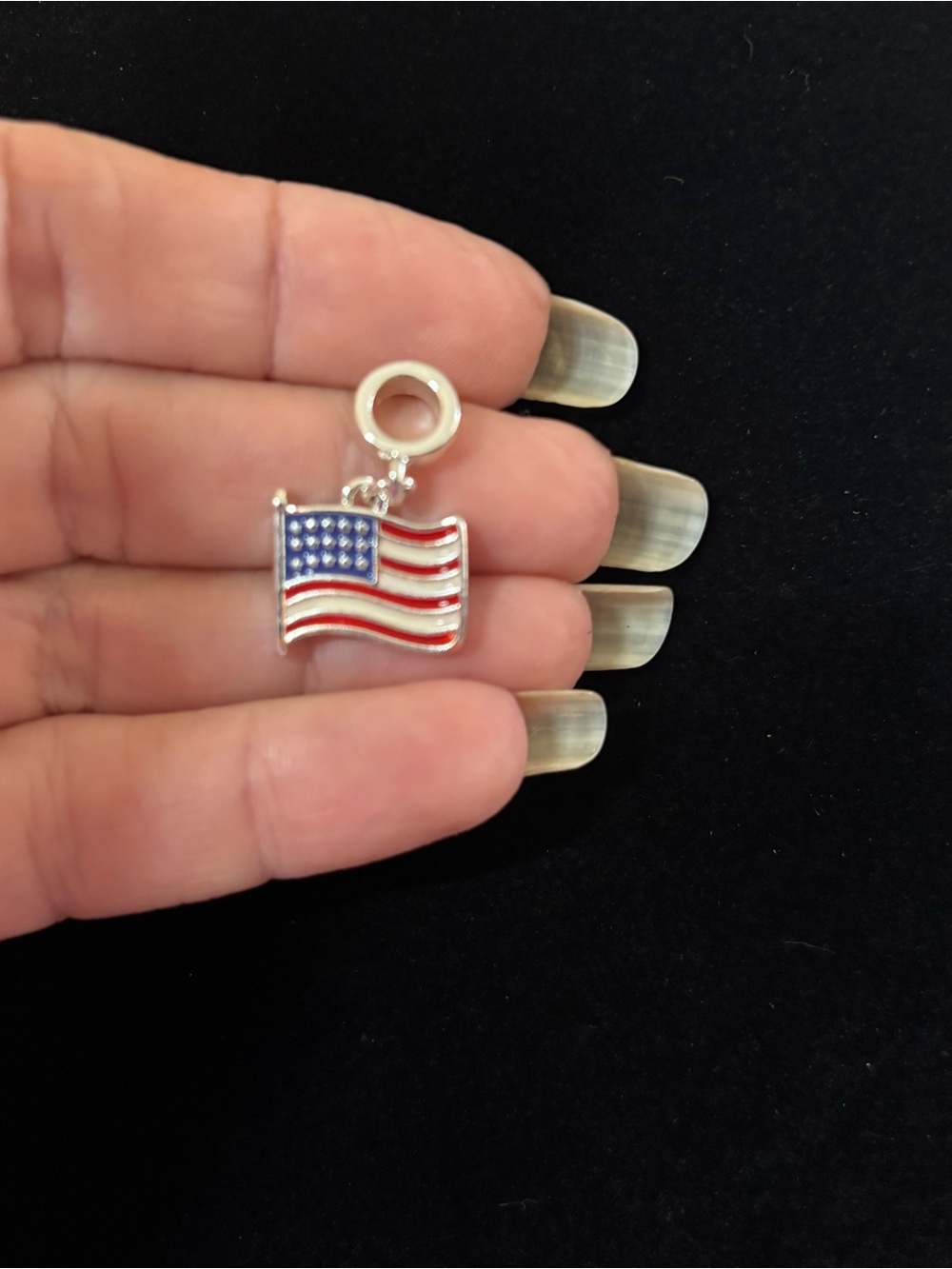 Avon Cherished Memories Americana Red, White & Blue American Flag Charm